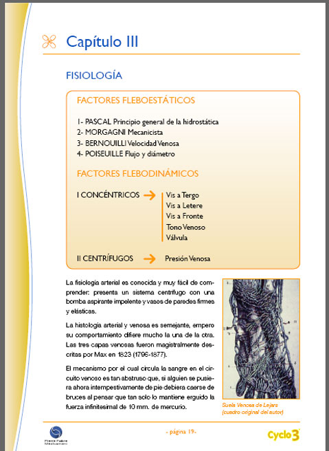 Sección Interna CD ROM "Evolución Histórica de la Insuficiencia Venosa Crónica Profunda" Pierre Fabre - Cyclo 3