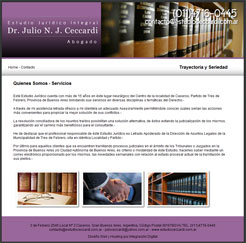 Dise�o de Paginas Web Estudio Jur�dico del Dr. Julio Ceccardi Abogado de Caseros, Buenos Aires, Argentina.