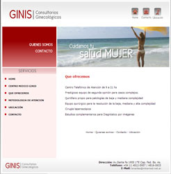 Dise�o de Paginas Web Autoadministrable para M�dicos, Ginecologo.