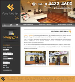 Dise�o de Paginas Web Autoadministrable para Inmobiliaria de Caballito, CABA, Argentina.