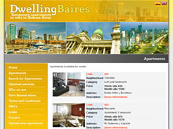 Dise&ntilde;o de pagina Web para empresa dedicada al Alquiler temporario de Departamentos Amueblados.