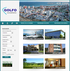 Dise�o de Paginas Web Autoadministrable para Inmobiliaria de Comodoro Rivadavia, Chubut, Argentina.