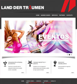 Dise�o de Paginas Web para Empresa que ofrece los servicios de Organizaci�n integral de eventos, Turismo receptivo y emisivo y Asesoramiento en negocios inmobiliarios