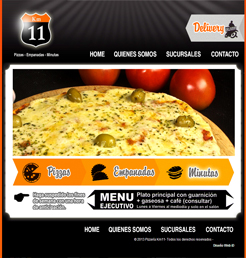 Dise�o de Paginas Web para pizzeria, delivery, rotiseria de Buenos Aires, Argentina.