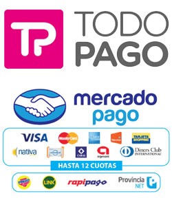 Aceptamos Todo Pago y Mercado Pago