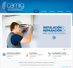 DISEO DE PAGINA WEB PARA EMPRESA ESPECIALIZADA EN LA INSTALACION Y REPARACION DE AIRES ACONDICIONADOS Y SISTEMAS DE CALEFACCION