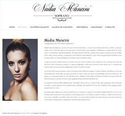 Diseño de Paginas Web para cantante Soprano Nadia Mancini, Argentina. WordPress