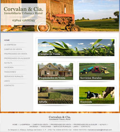 Diseño de Paginas Web Autoadministrable para Inmobiliaria urbana y rural de Santiago del Estero, Argentina.