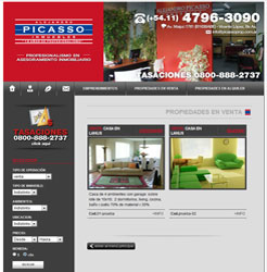 Diseño de Paginas Web Autoadministrable para Inmobiliaria de Vicente López, Buenos Aires, Argentina.