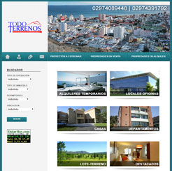 Diseño de Paginas Web Autoadministrable para Inmobiliaria de Comodoro Rivadavia, Chubut, Argentina.