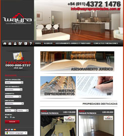 Diseño de Paginas Web Autoadministrable para Inmobiliaria y Estudio Jurídico