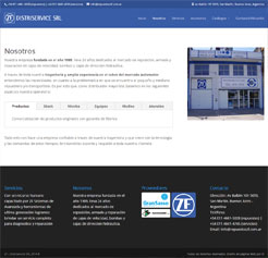 Rediseo de Paginas Web para empresa dedicados al mercado de reposicion, armado y reparacion de cajas de velocidad, bombas y cajas de direccion hidralica de San Martin, Buenos Aires, Argentina