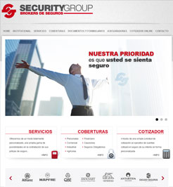 Diseo de Paginas Web Aseguradora Security Group Brokers de seguros.