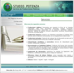 DISEO DE PAGINA WEB PARA ESTUDIO DE TRADUCCIONES AL IDIOMA ITALIANO ENTRE OTROS