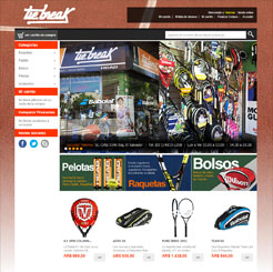 Diseño de Paginas Web con Carrito de Compras de venta de Artículos para Tenis, Paddle, pelotas y accesorios de Buenos Aires, Argentina.